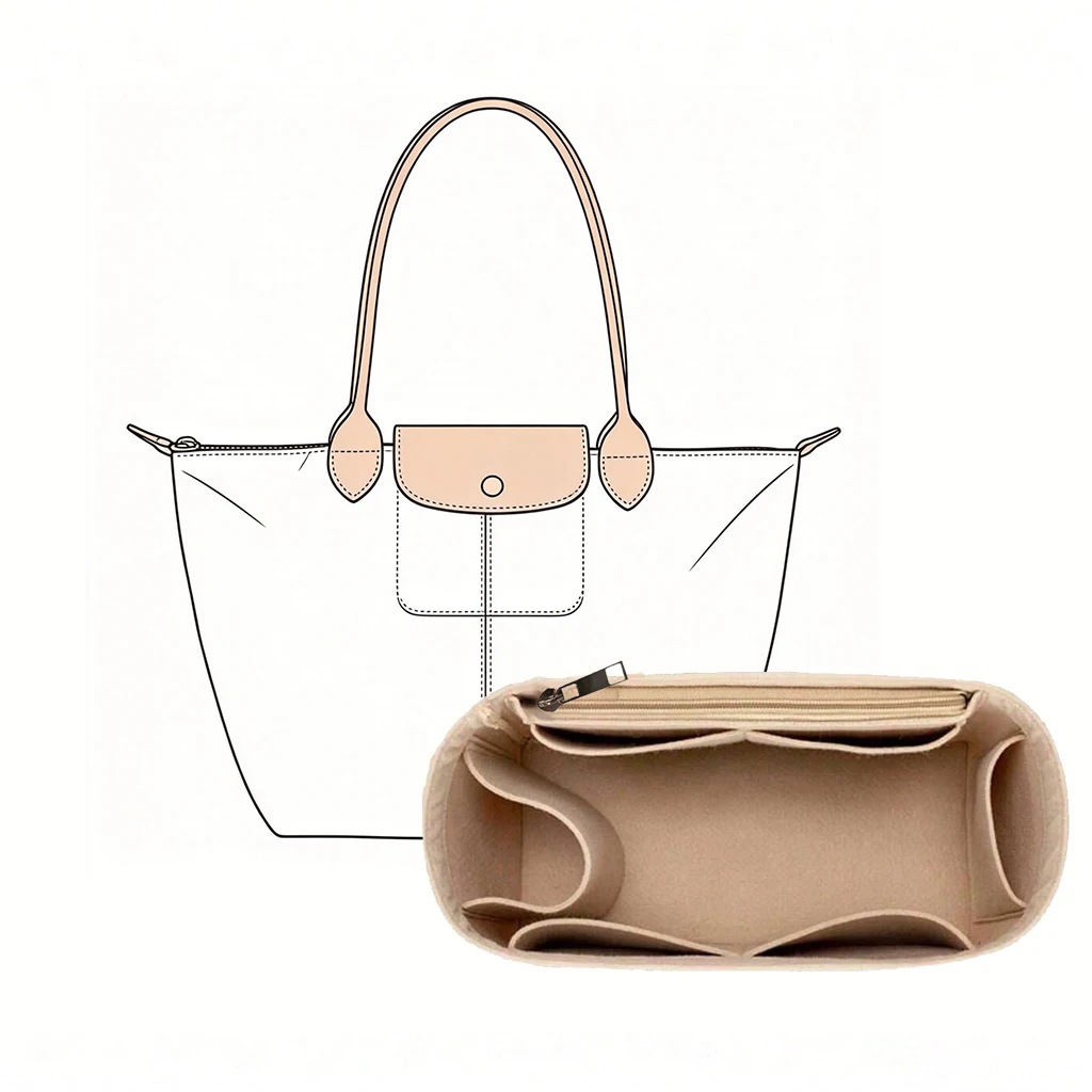 Bag Organizer Felt Purse Inser - Cosmetic Bags ulasan dan harga