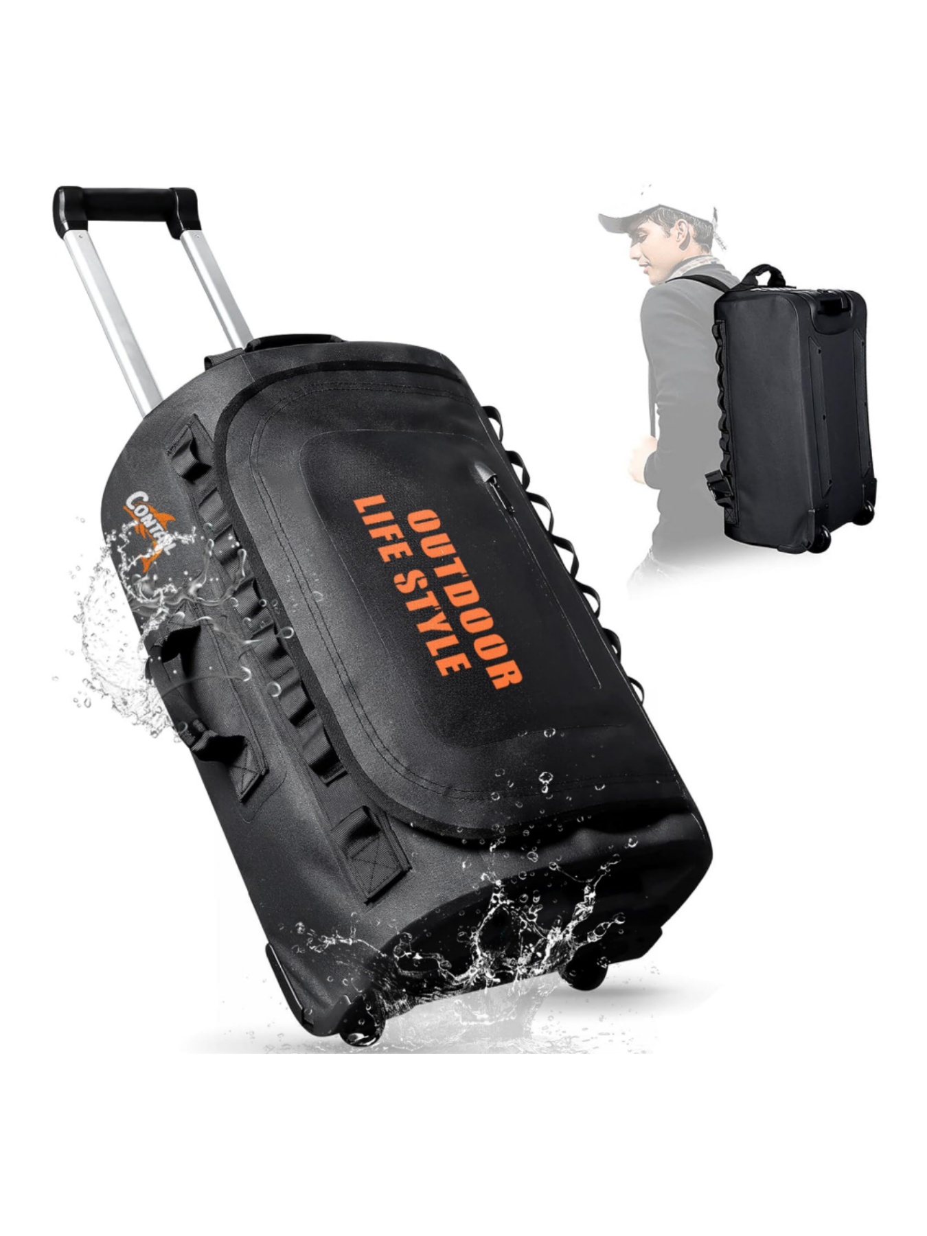 48/95 Rally Wheeled Diving Bag - Foldable Rolling Luggage Bag ulasan dan harga