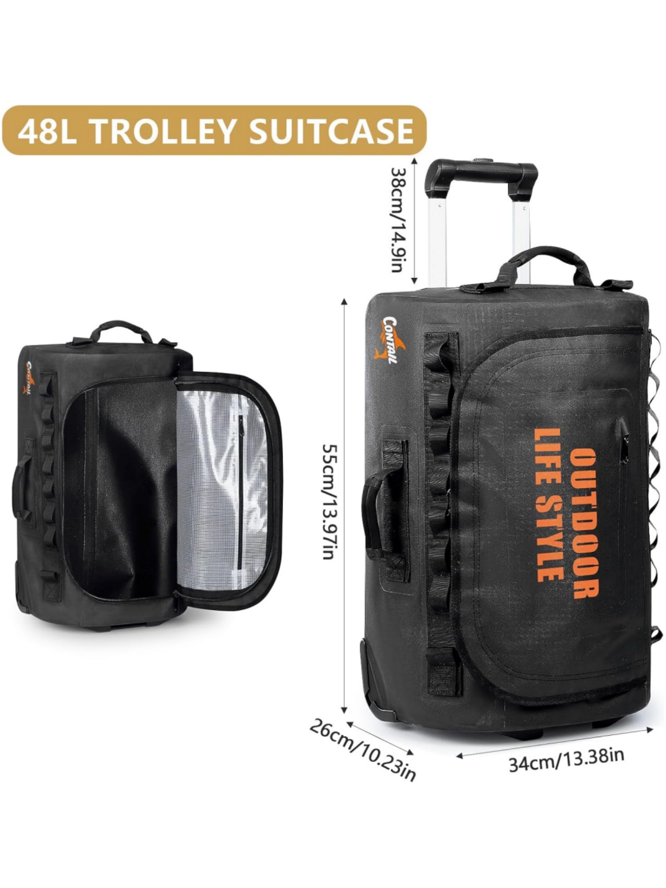 48/95 Rally Wheeled Diving Bag - Foldable Rolling Luggage Bag ulasan dan harga
