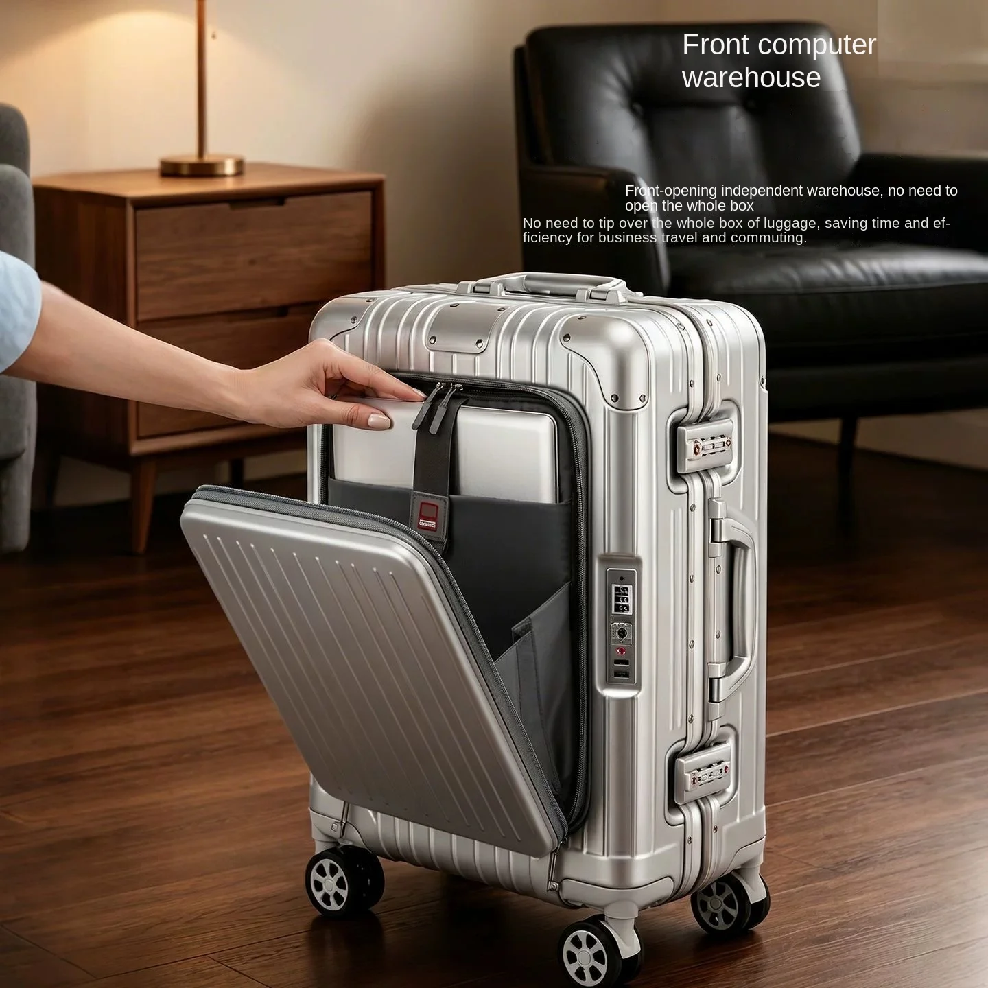 20/24/28 inch Front Opening Tr - Spinner Wheel Rolling Suitcase 20 Inch ulasan dan harga