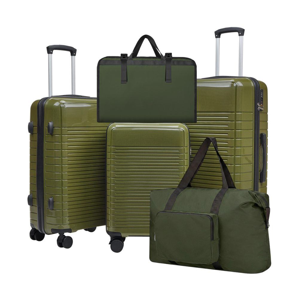 5 Piece PP Hard Shell Luggage  - Foldable Rolling Luggage Bag ulasan dan harga